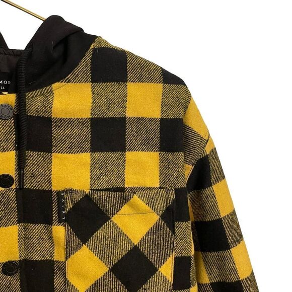 Saint Morta Assassin Hooded Flannel Yellow/Black Size S NWT - Picture 2 of 11